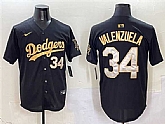 Men's Los Angeles Dodgers #34 Fernando Valenzuela Black Gold Limited Stitched Jersey,baseball caps,new era cap wholesale,wholesale hats